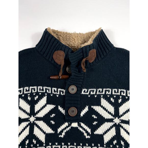 Original Weatherproof Vintage Men's Size S Black White Nordic Sweater - Picture 3 of 10